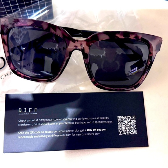 😎 Stylish Diff Charitable Hailey Himalyan Tortoise Sunglasses Brand New in Box - Picture 10 of 16